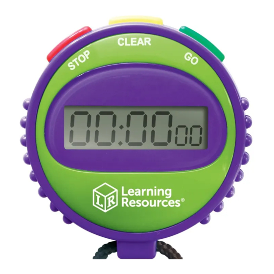 Learning Resources Simple Stopwatch Bedienungsanleitung