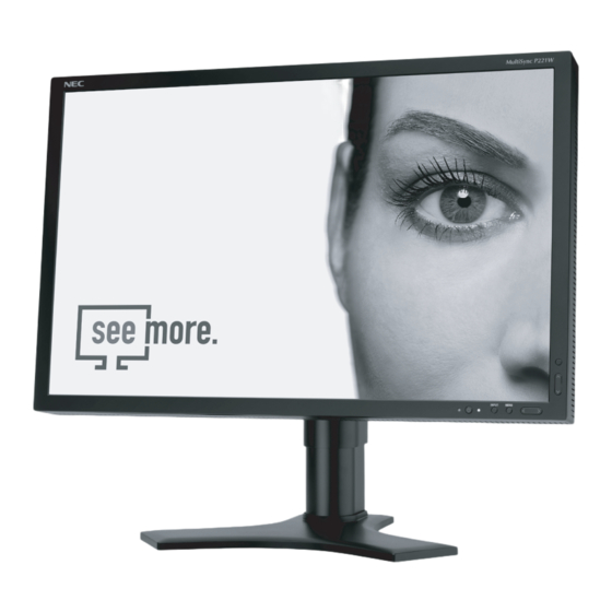 NEC MultiSync P221W Bedienerhandbuch