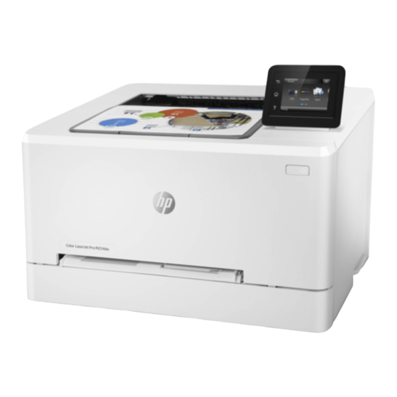 HP Color LaserJet Pro M253 Handbuch Für Die Inbetriebnahme