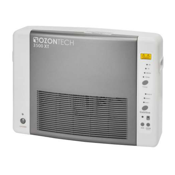 Ozontech 3500XT Bedienungsanleitung
