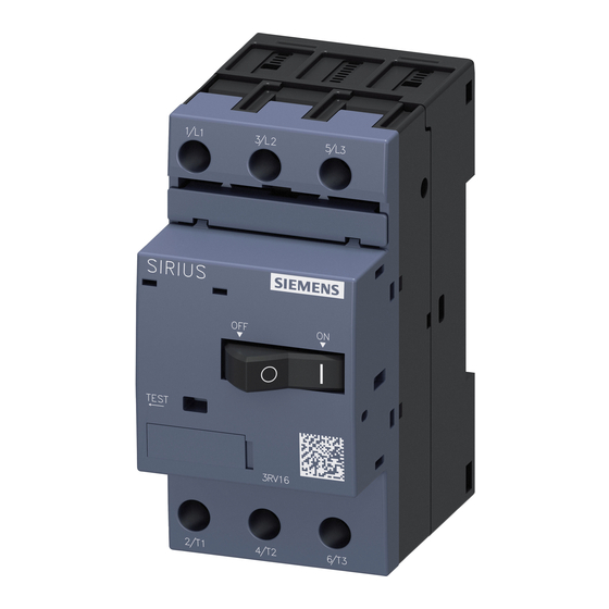 Siemens SIRIUS 3RV1611-0BD10 Originalbetriebsanleitung