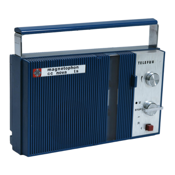 Telefunken magnetophon cc nova ts Bedienungsanleitung