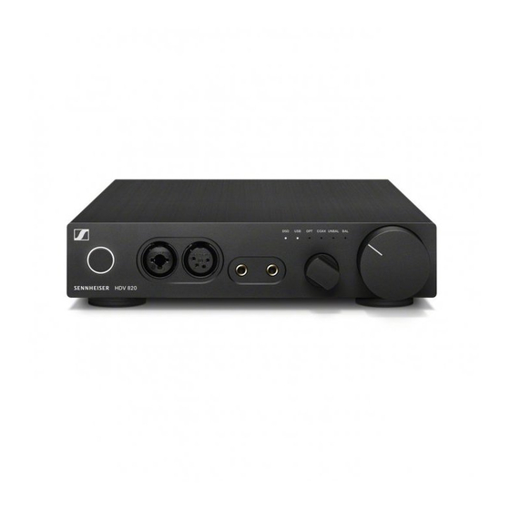 Sennheiser HDV 820 Kurzanleitung