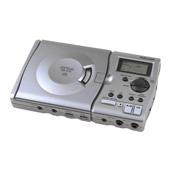 Tascam CD-VT1 mk2 Benutzerhandbuch