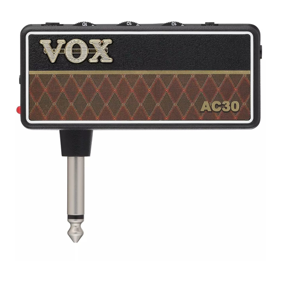 Vox amPlug 2 Bedienungsanleitung