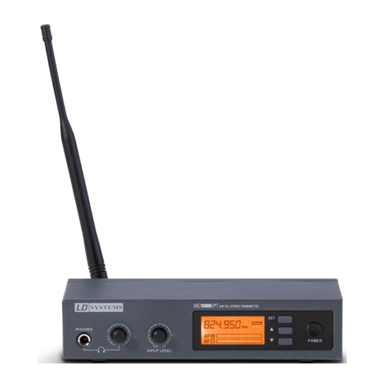 LD Systems MEI1000 Bedienungsanleitung