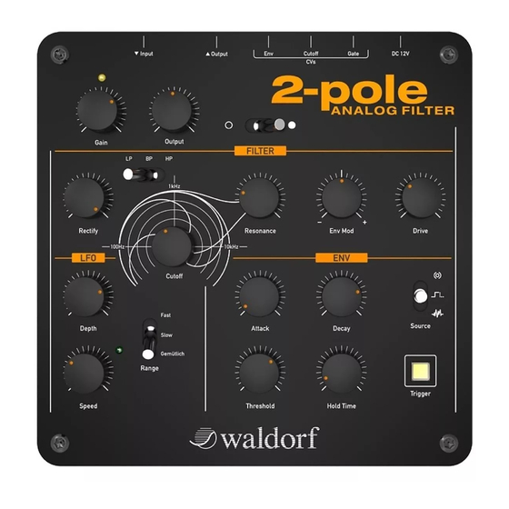 Waldorf 2-pole Handbuch