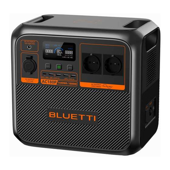 Bluetti AC180P Benutzerhandbuch