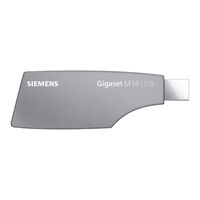 Siemens Gigaset M34 USB PC Adapter Bedienungsanleitung