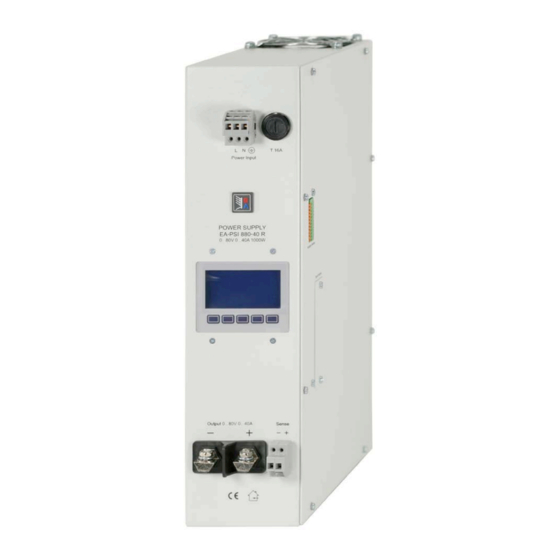 Elektro-Automatik EA-PSI 800R Bedienungsanleitung