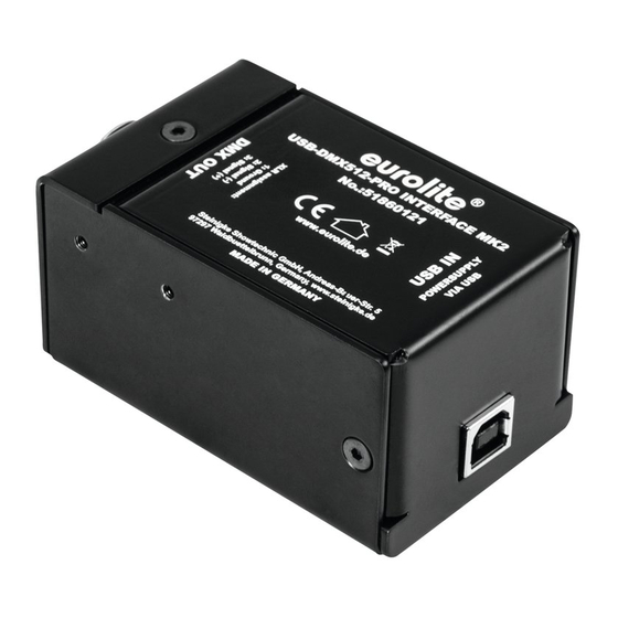 EuroLite USB-DMX512 PRO MK2 Bedienungsanleitung