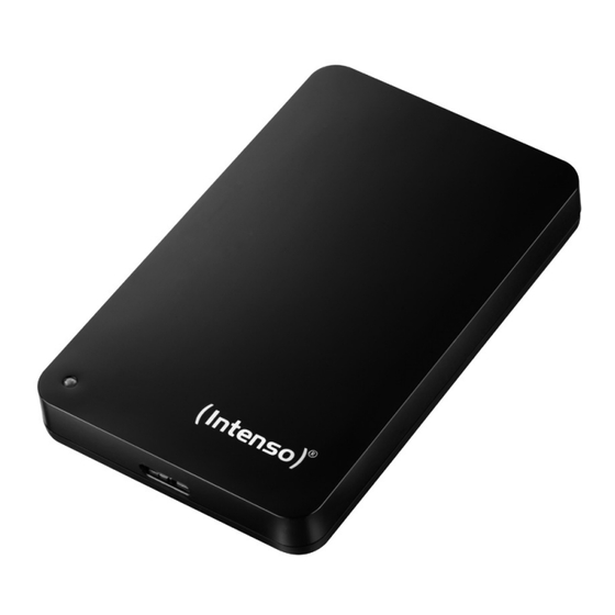 Intenso 2,5 MEMORY CASE Bedienungsanleitung