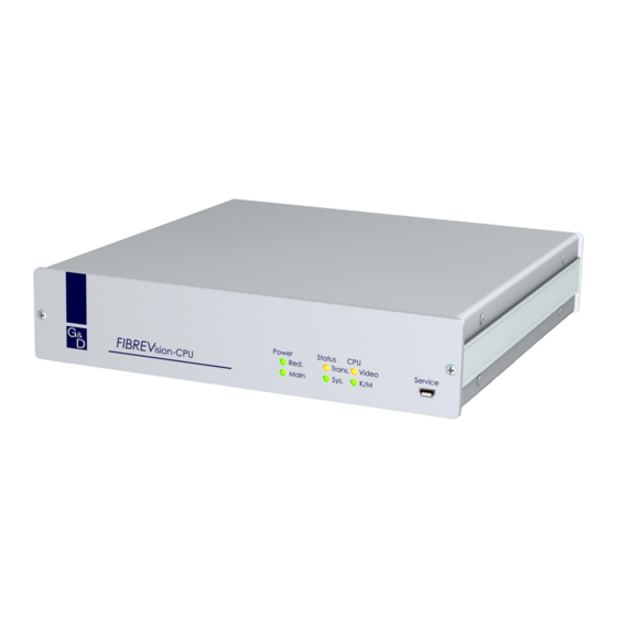 Guntermann & Drunck FIBREVision Installationshandbuch