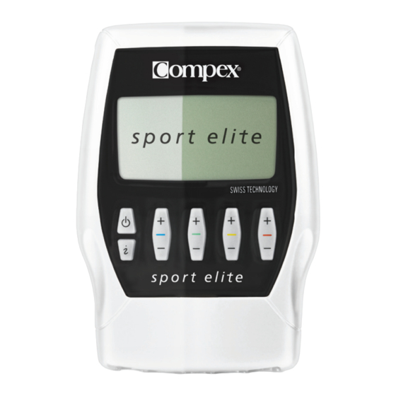 Compex Sport Elite Gebrauchsanweisung