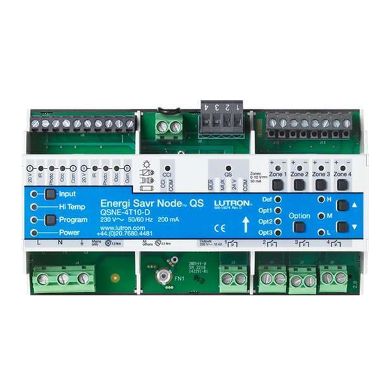Lutron QSNE-4T10-D Installationsanleitung