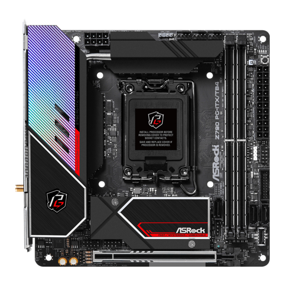 ASROCK Phantom Gaming Z790 PG-ITX/TB4 Benutzerhandbuch