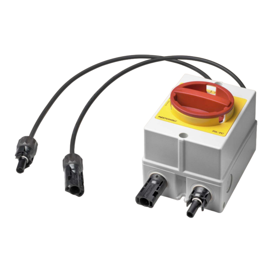 Mastervolt Soladin DC Switch 400V Installationsanleitung