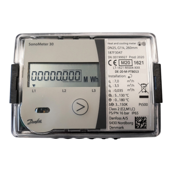 Danfoss SonoMeter 30 Installations Anleitung