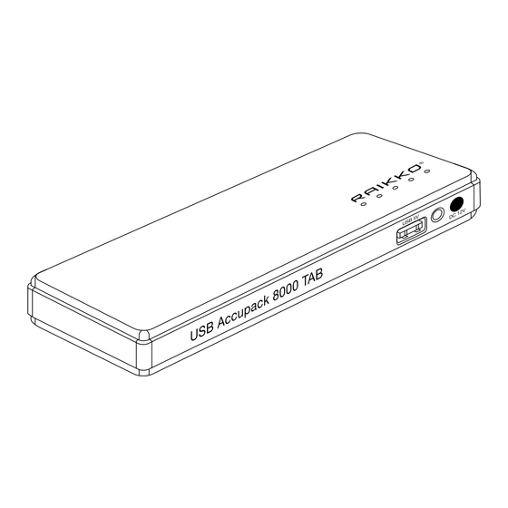 Raikko USB AccUPACK 8000TAB Bedienungsanleitung