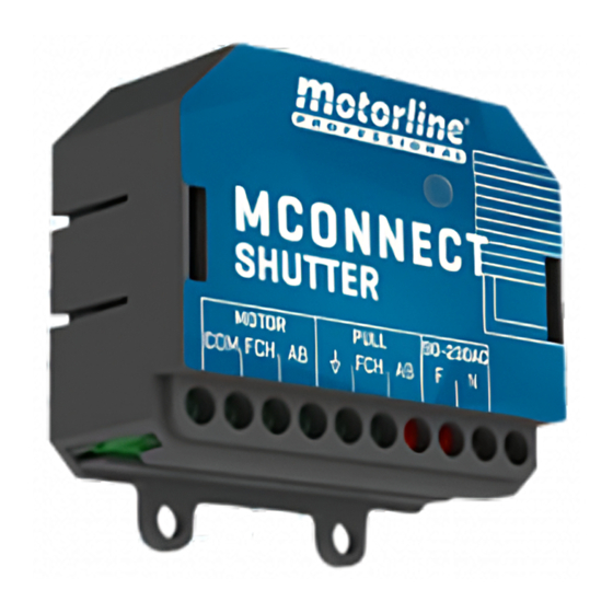 Motorline professional MCONNECT SHUTTER Handbuch, Installationsanleitung