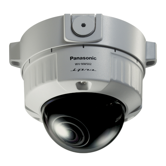Panasonic WV-NW502SE Installationshandbuch