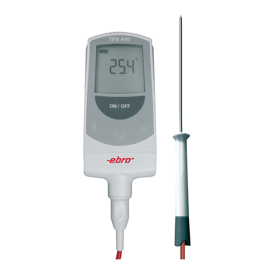 ebro TFX-Serie Bedienungsanleitung