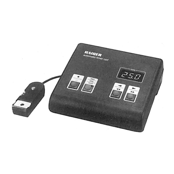 Kaiser Fototechnik Automatic Timer cpd Bedienungsanleitung