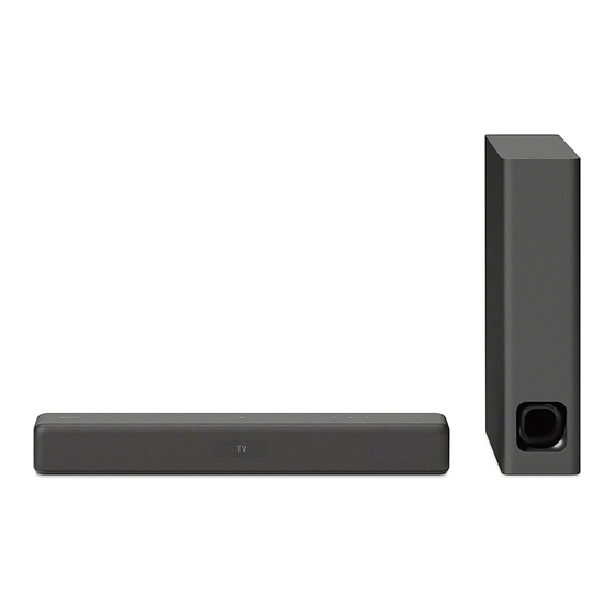 Sony Sound Bar Bedienungsanleitung