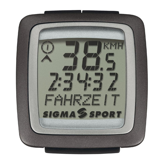 SIGMA SPORT BC 1600 Bedienungsanleitung