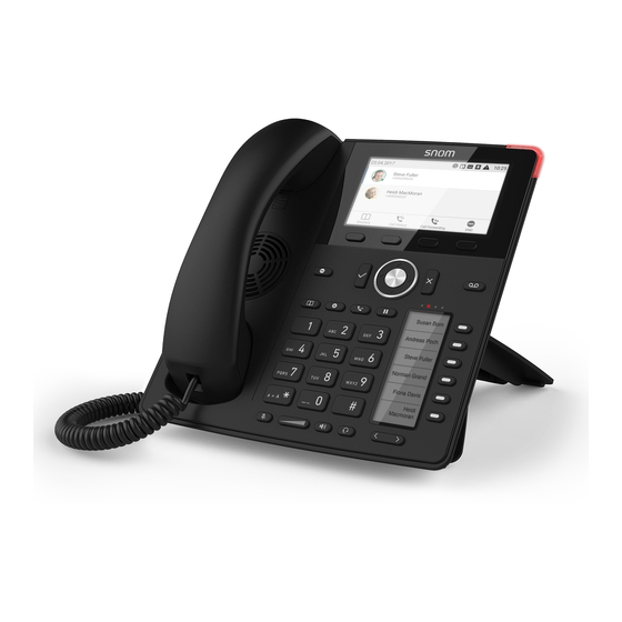 Snom D7 Serie Kurzanleitung