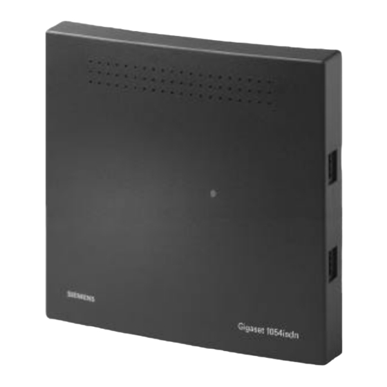 Gigaset 1054isdn Bedienungsanleitung