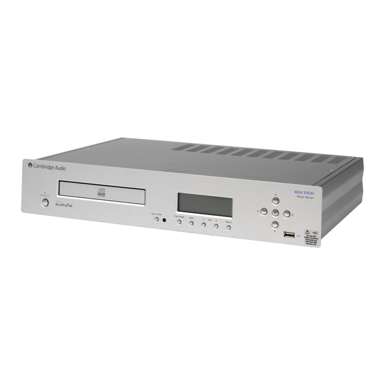 Cambridge Audio Azur 640H Bedienungsanleitung