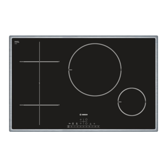Bosch PIT845F17E Edelstahl umlaufender Rahmen Induktions-Kochstelle Glaskeramik Gebrauchsanleitung