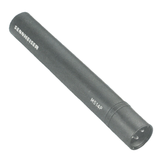 Sennheiser MS 14 P Bedienungsanleitung