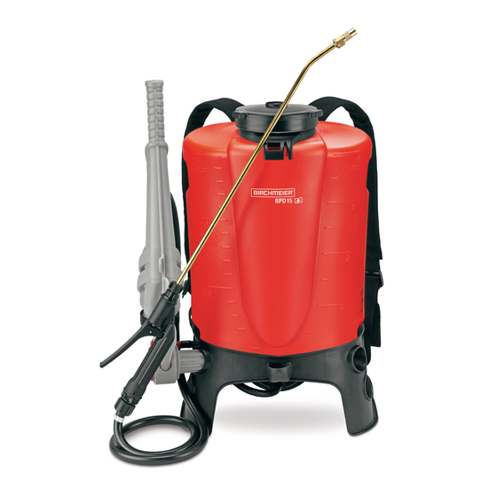 Birchmeier RPD 15 ATS Gebrauchsanleitung