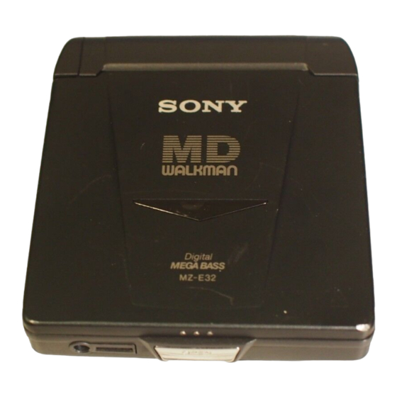 Sony MZ-E32 Bedienungsanleitung