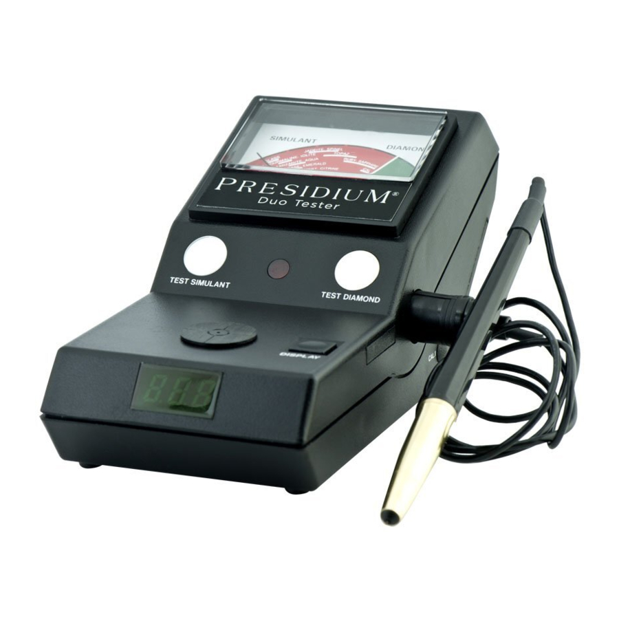 PRESIDIUM Duo Tester Benutzeranleitung