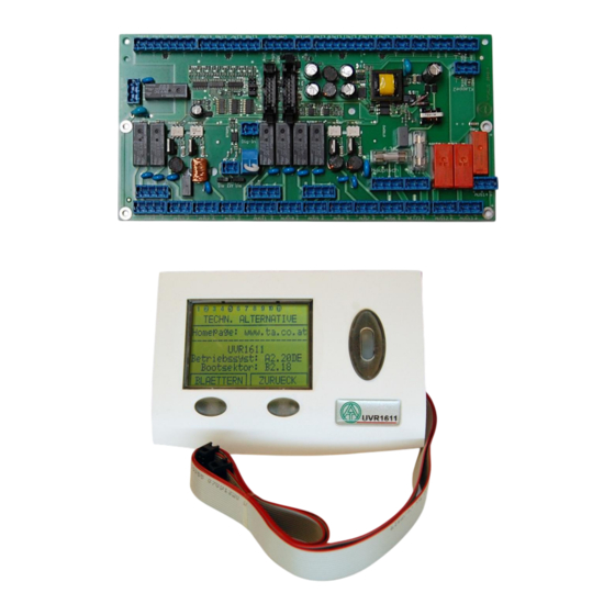 Technische Alternative UVR1611E-NM Zusatzanleitung