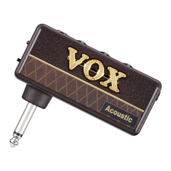 Vox amPlug Acoustic Bedienungsanleitung