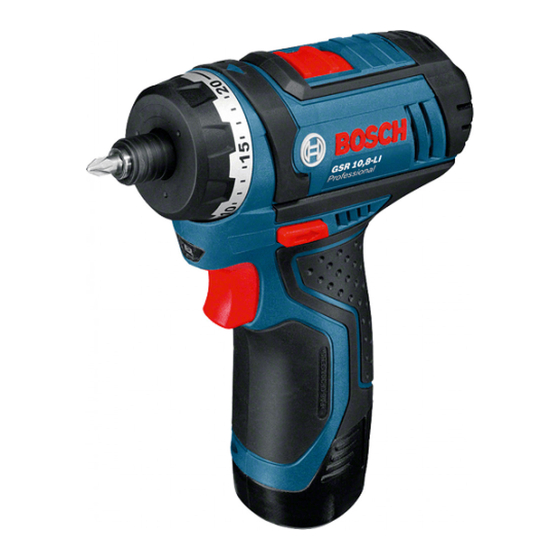 Bosch GSR 10,8-LI Professional Originalbetriebsanleitung