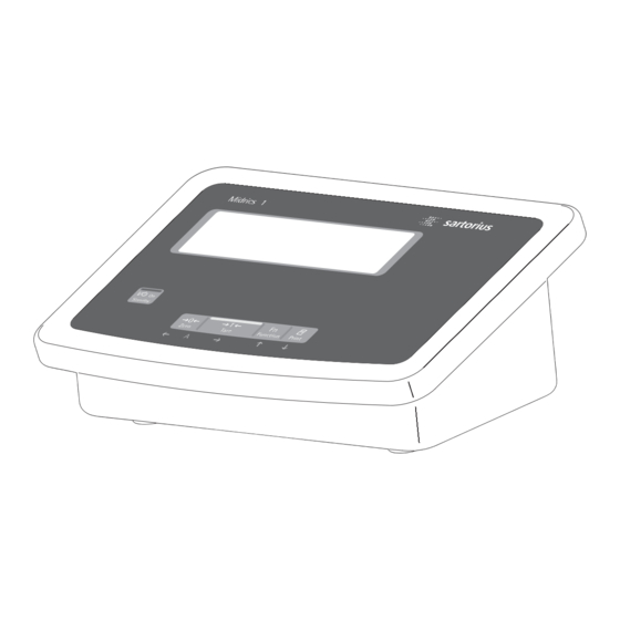 Sartorius Midrics 1 Betriebsanleitung