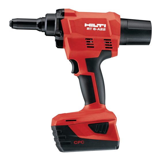 Hilti RT 6-A22 Bedienungsanleitung