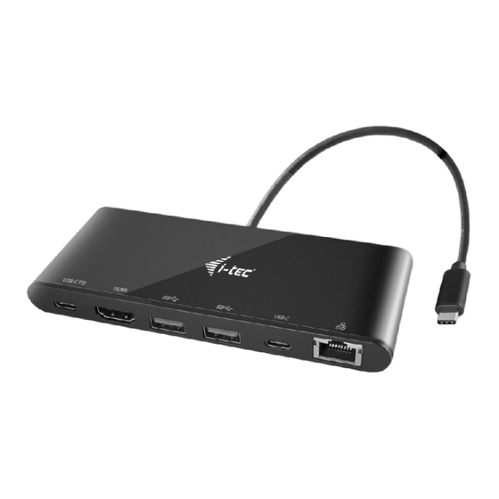 i-tec USB-C Travel Gebrauchsanweisung