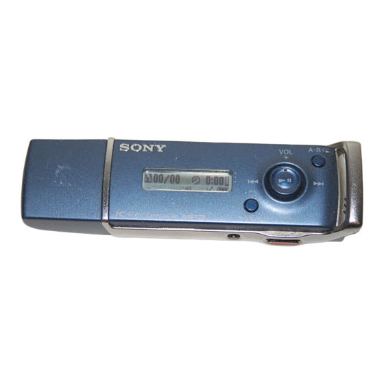 Sony ICD-U60 Bedienungsanleitung