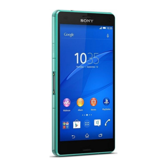 Sony Xperia Z3 Compact Bedienungsanleitung