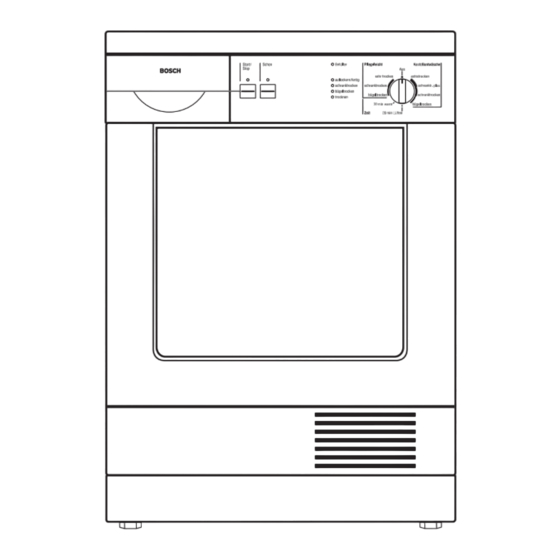 Bosch WTL 6101 Gebrauchs- Und Aufstellanleitung