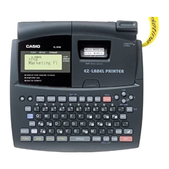 Casio KL-8100 Bedienungsanleitung