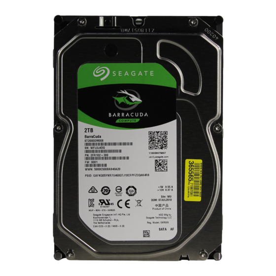 Seagate IronWolf ST2000VN004 Bedienungsanleitung