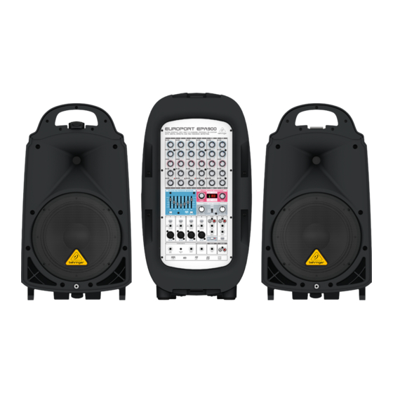 Behringer Europort EPA900 Bedienungsanleitung
