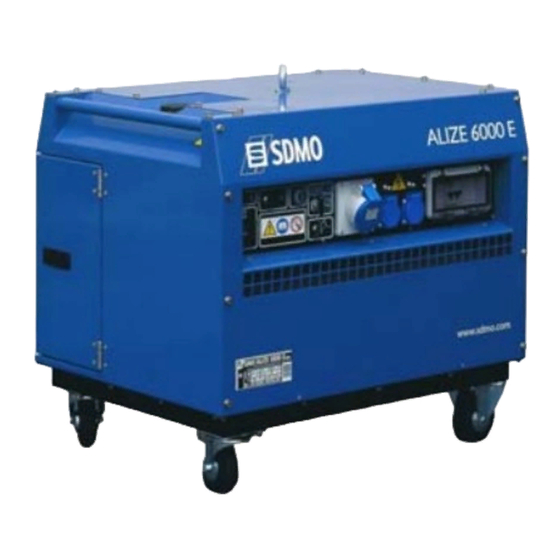 SDMO Alize 6000 E Betriebs- Und Wartungsanleitung